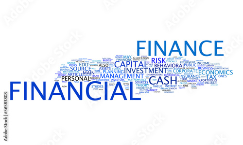 financial text cloud
