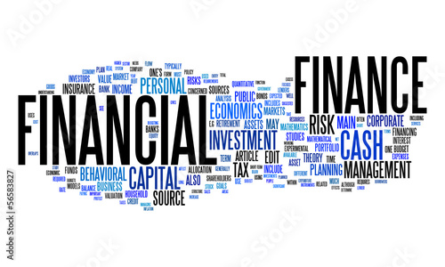 financial text cloud