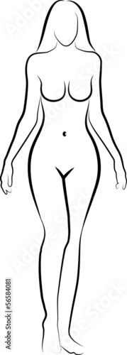sketch of naked woman