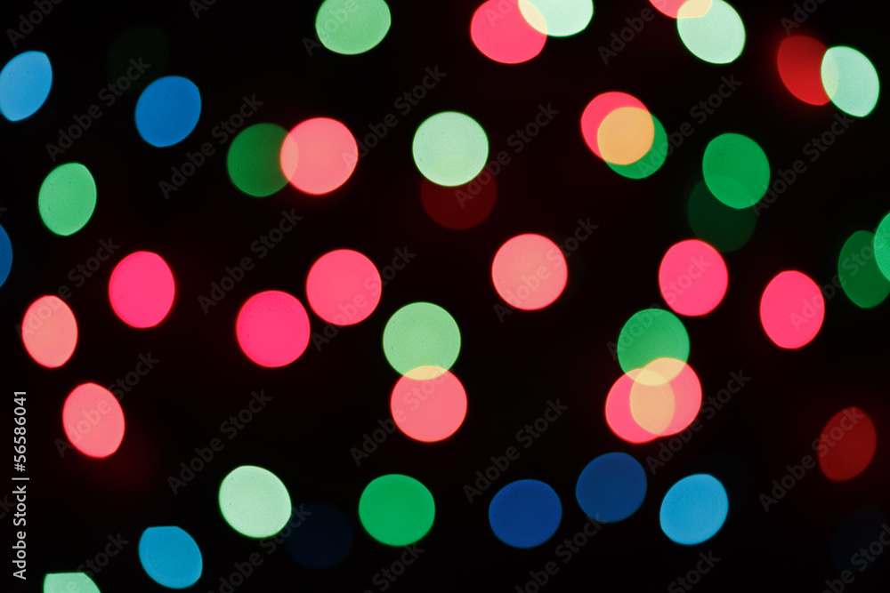 defocused christmas lights