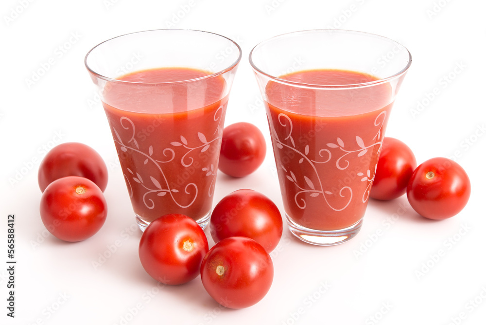 Tomatensaft und Tomaten Tomatensaft und Tomaten