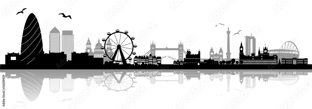 Skyline London - obrazy, fototapety, plakaty 