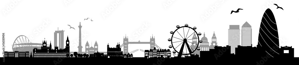 Skyline London - obrazy, fototapety, plakaty 