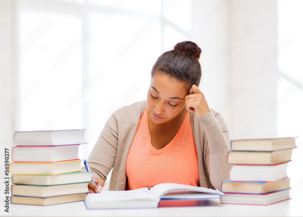 international student studying in college international student studying in college