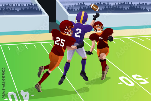 Football players in a match
