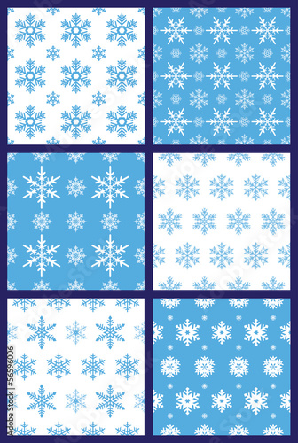 Snowflakes seamless pattern vector
