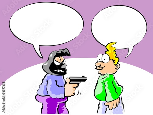 The thief robbing a passerby