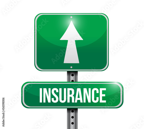 insurance road sign illustration design