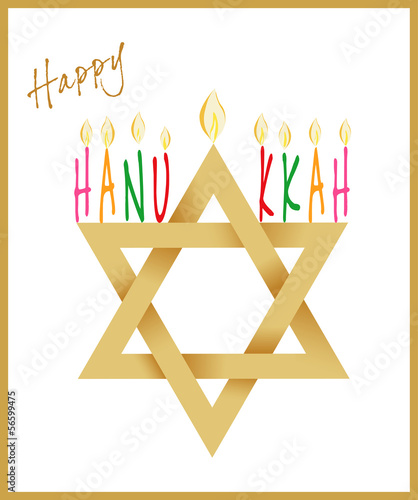 Star of David and Menorah for Hanukkah