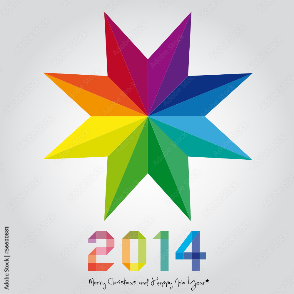 Weihnachten Stern 2014 Stock-Vektorgrafik | Adobe Stock
