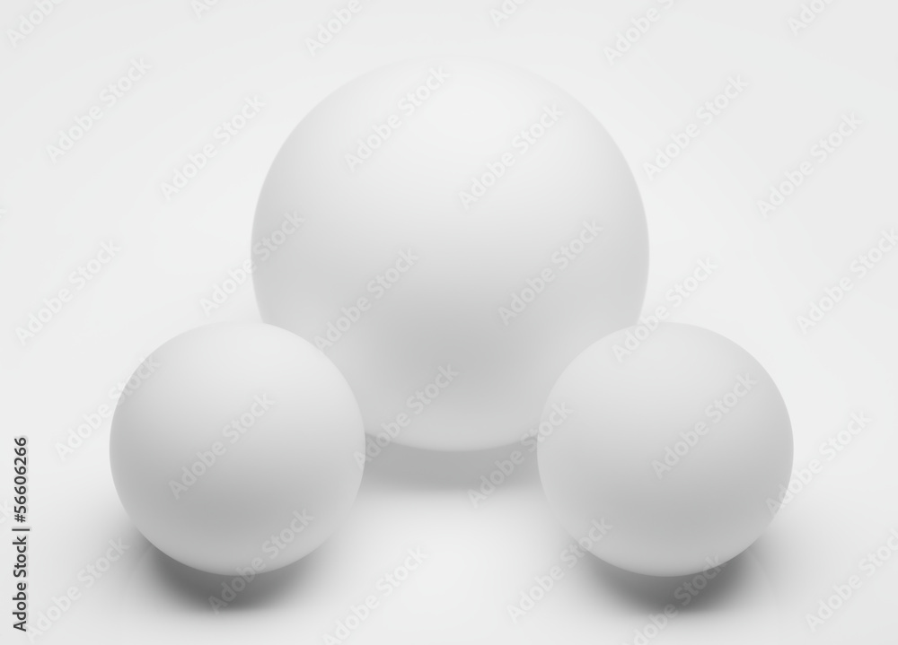 White spheres White spheres