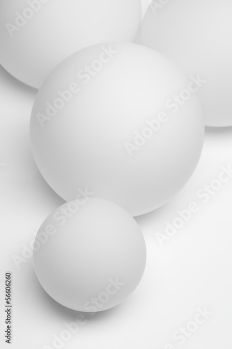 White spheres