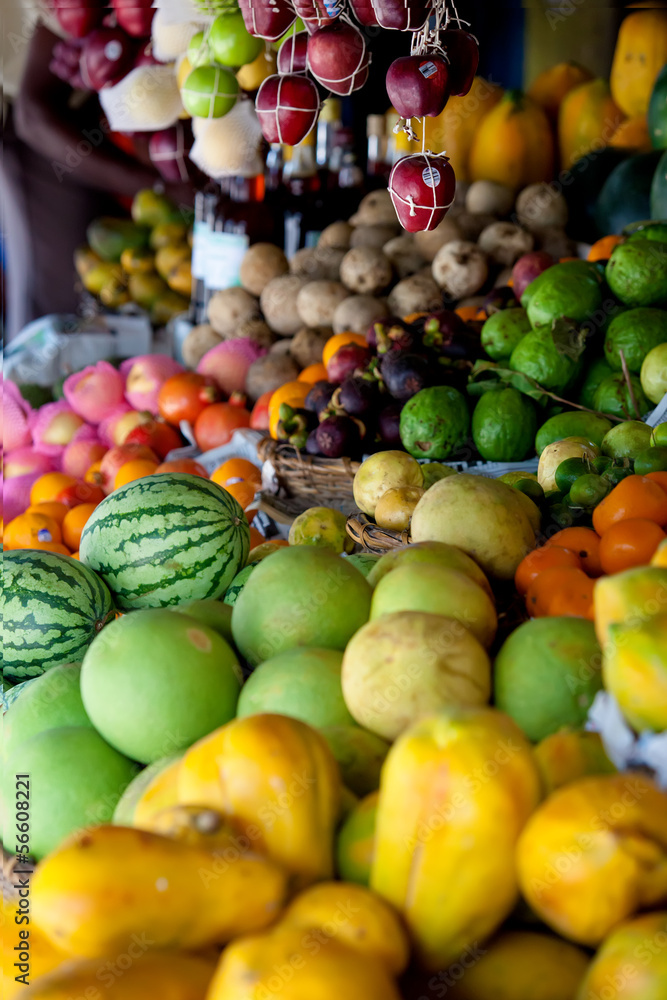 Various fruits at local market in Sri Lanka Various fruits at local market in Sri Lanka