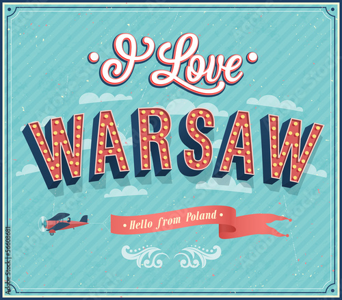 Dekoracja na wymiar  vintage-greeting-card-from-warsaw-poland