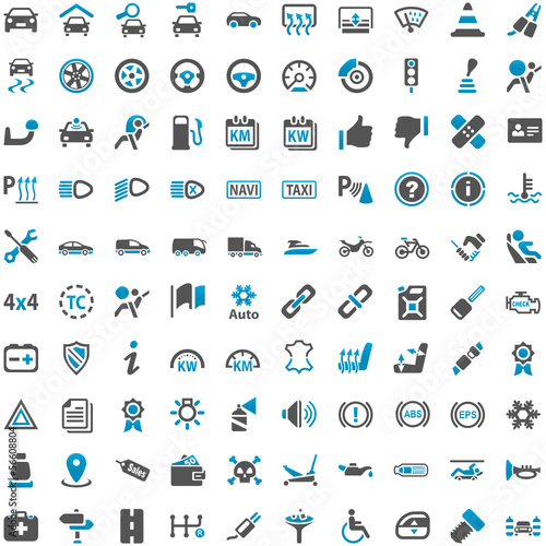 Blue Grey Webicons - Automobile Technology