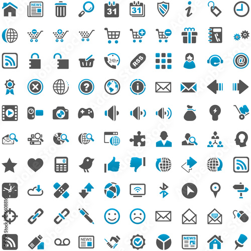 Blue Grey Webicons - Internet Shop Website