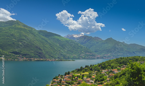 Bright view on lake Como