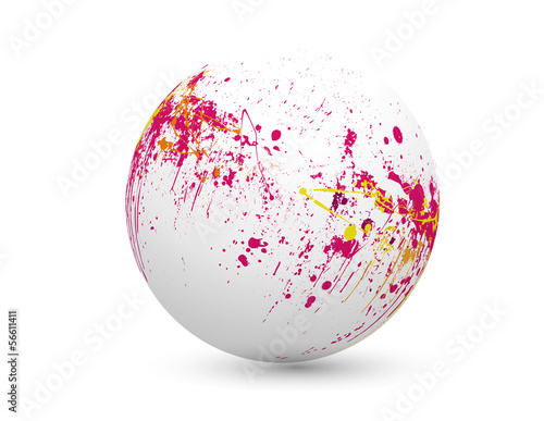 sphère taches rouge