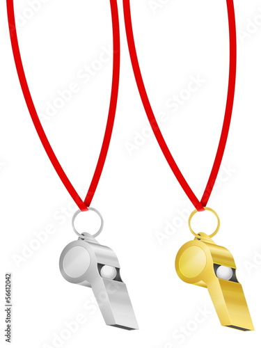 whistle with string