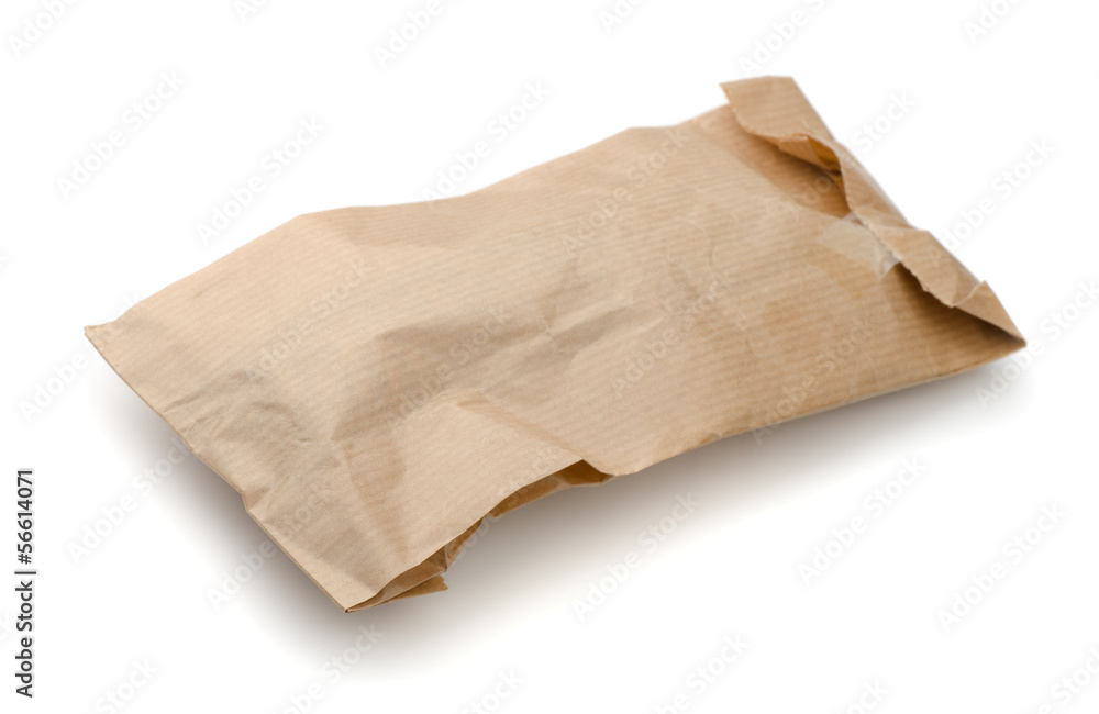 Crumpled package Crumpled package