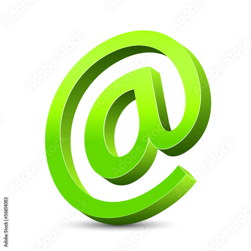 green email icon 3d