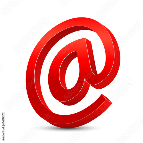 red email icon 3d