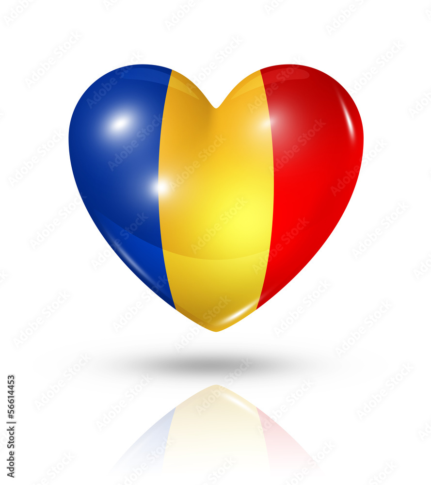 Love Chad, heart flag icon Love Chad, heart flag icon
