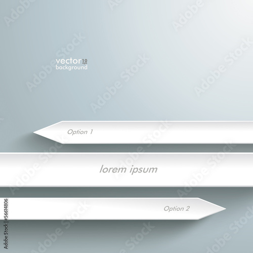 Two White Arrows Opposition
