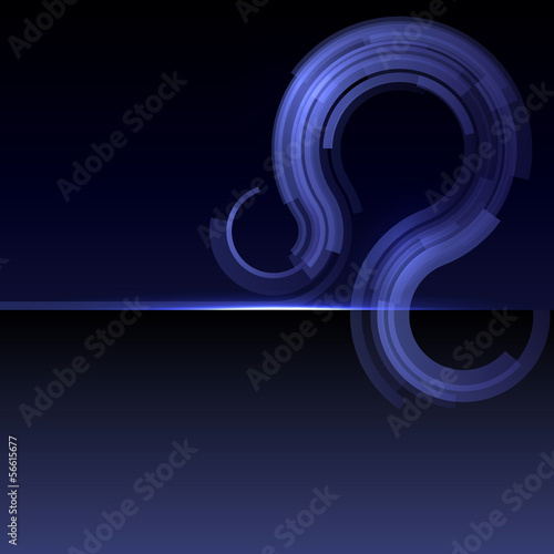 Abstract blue wave background with stripes