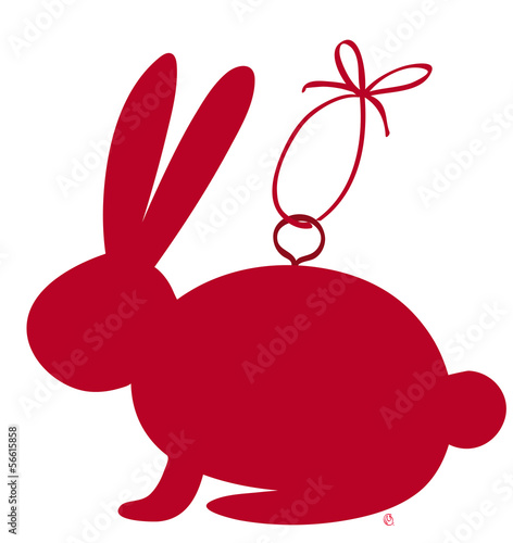 noel petit lapin rouge