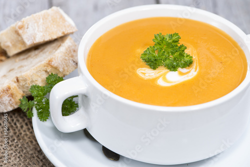 Bowl of Pumpkin Creme Soup