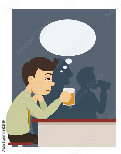 a man with beer at pub
