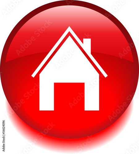Круглая векторная иконка с изображением дома