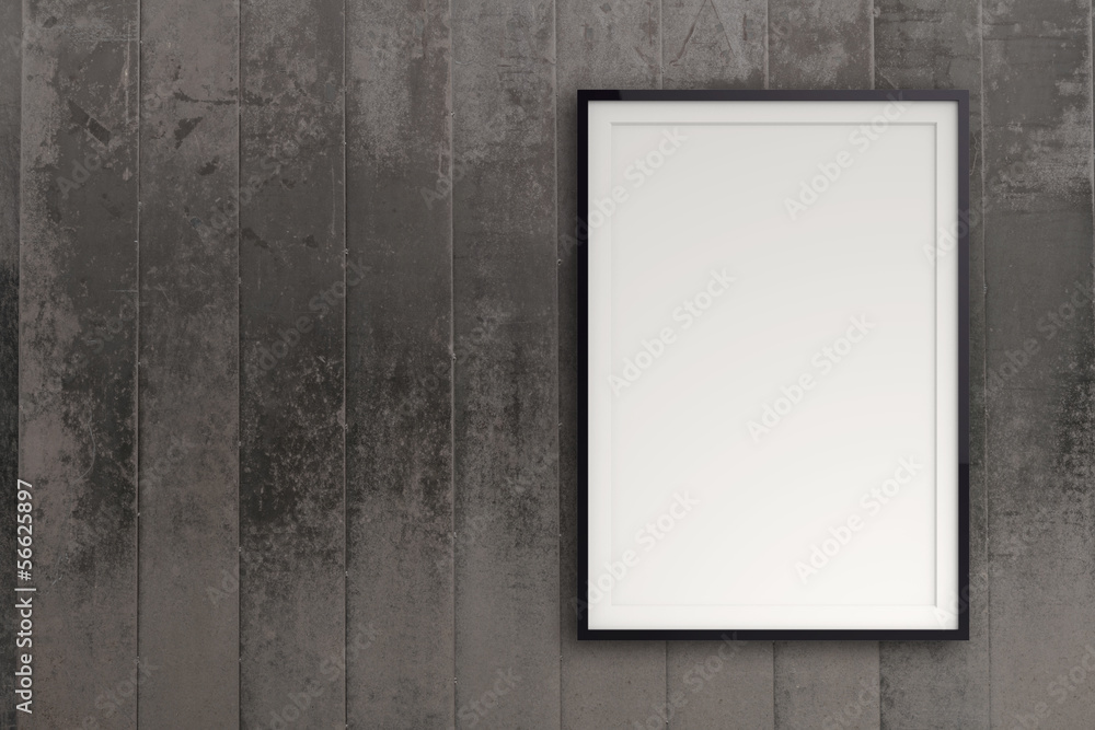 empty modern style frame on composition wall as concept empty modern style frame on composition wall as concept