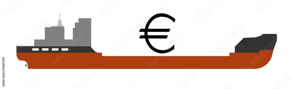 Euro dans un bateau cargo Euro dans un bateau cargo