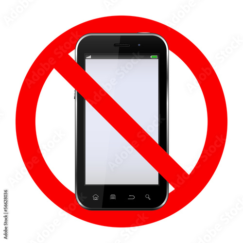 No phone vector sign
