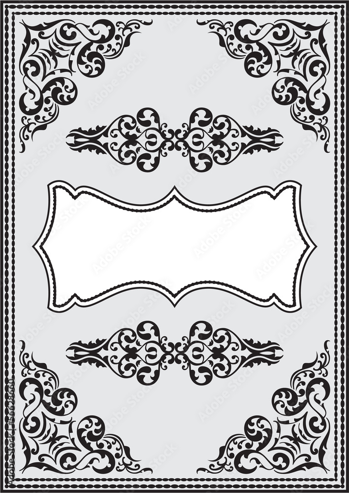 Naklejka premium Nice ornate border