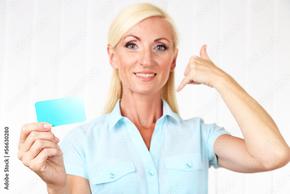 Call center operator in office