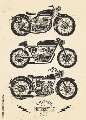 Vintage Motorcycle Set