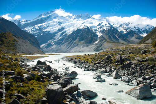 Beautiful view in Mount Cook, South Island, New Zealand