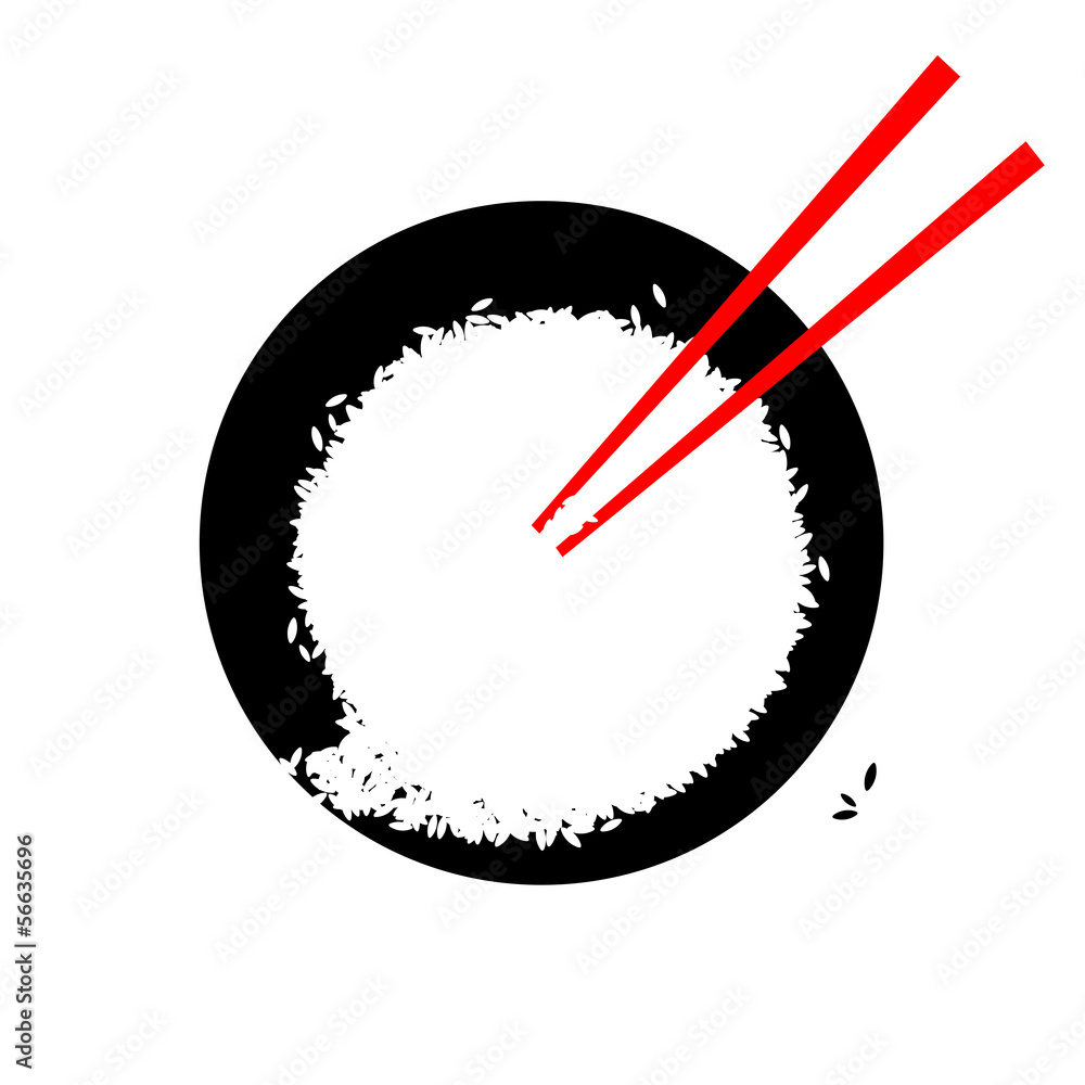 Enso in rice bowl Enso in rice bowl