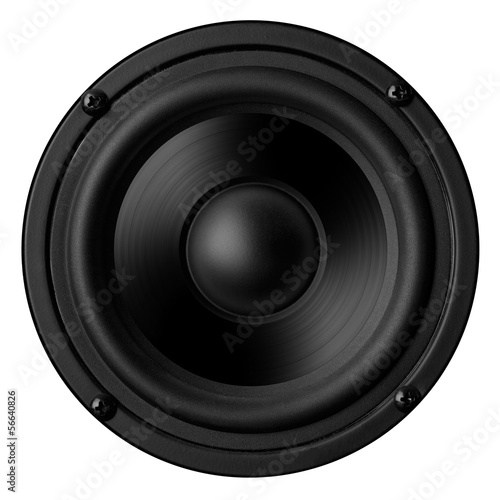 Naklejka Black speaker, isolated on white background