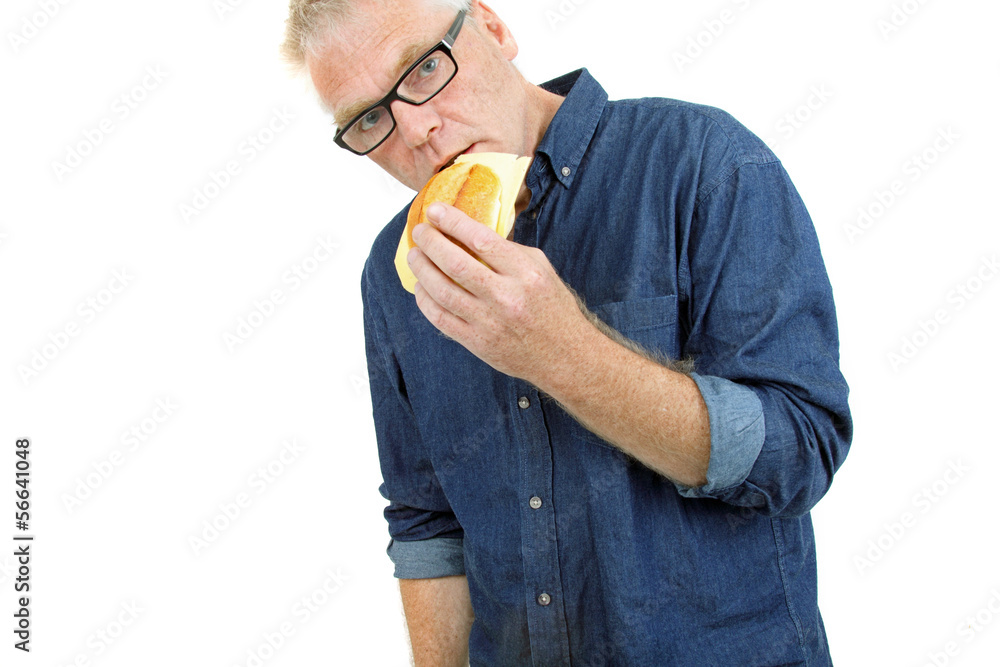 Käsebrötchen essen Käsebrötchen essen