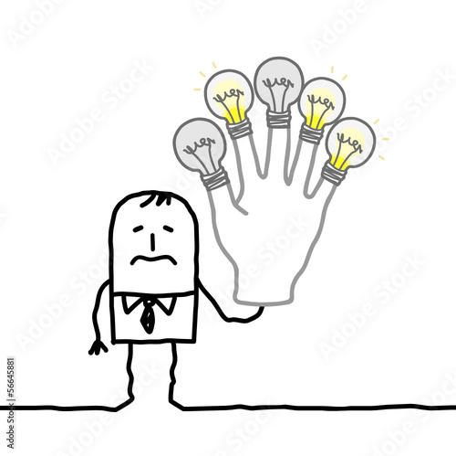 man with no more ideas or energy