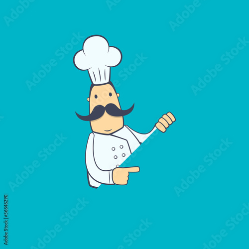 chef in various poses for use in advertising, presentations,
