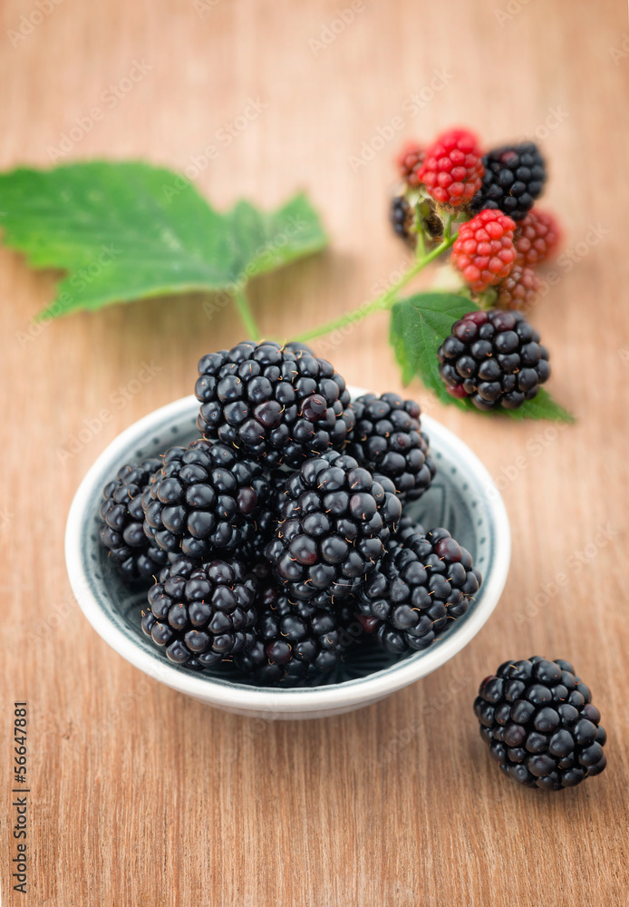 Full bowl of ripe fresh blackberries Full bowl of ripe fresh blackberries