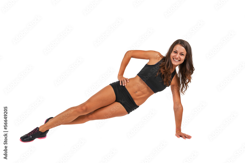 Fitness instructor in a studio Fitness instructor in a studio