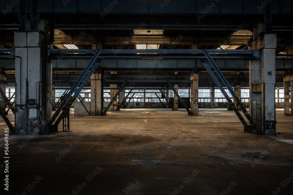 Industrial interior of an old factory Industrial interior of an old factory