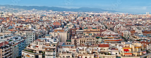 Panorama of Barcelona houses from Sagrada Familia #56653247