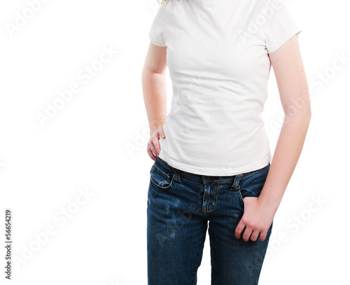 Blank White T-shirt with Copyspace